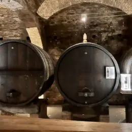 Barrels of the Monte Oliveto Maggiore Winery