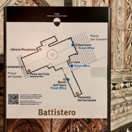 Cartello legenda al Duomo di Siena